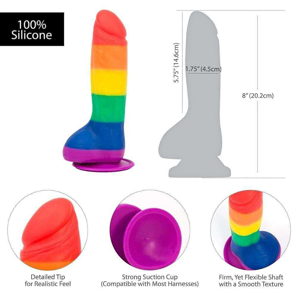 Addiction Justin 8" Dildo With Balls - Thorn & Feather