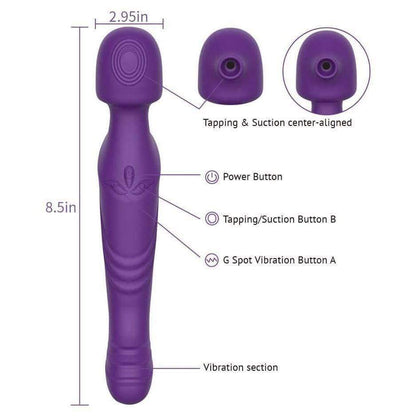 Tracy's Dog G Spot Clitoral Sucking Dual Vibrator - Purple - Thorn & Feather