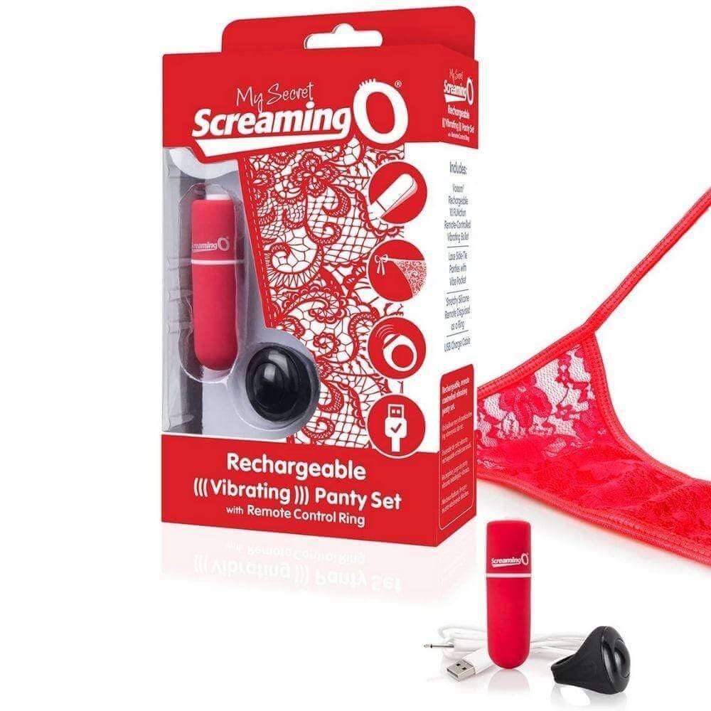 My Secret Rechargeable Remote Control Panty Vibe - Red - Thorn & Feather