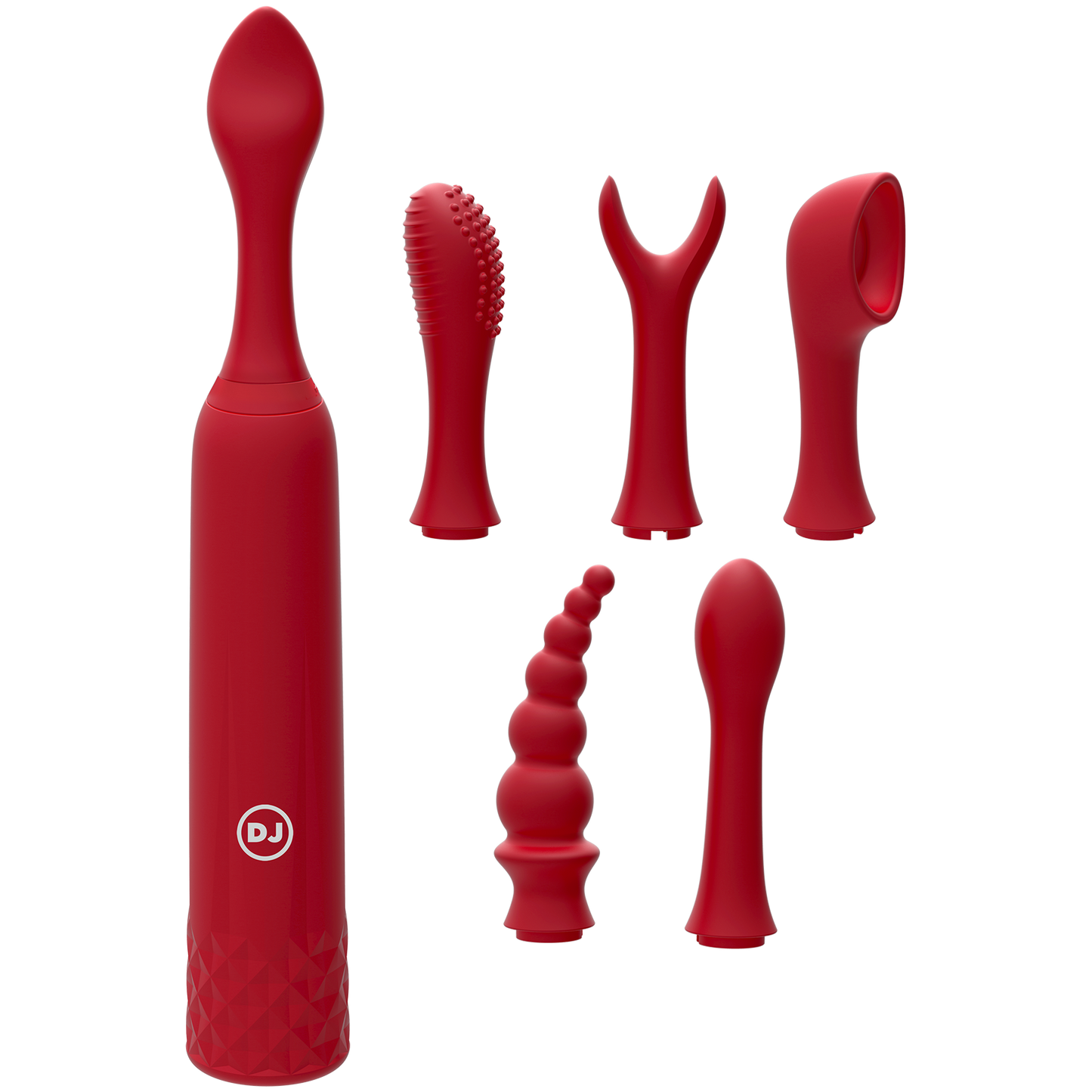 iVibe Select iQuiver 7 Piece Set Clit Vibrator - Red Velvet - Thorn & Feather