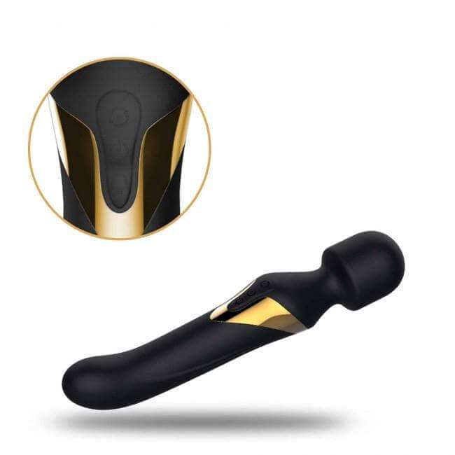 Dual Orgasms Stimulator Massager - Black & Gold - Thorn & Feather