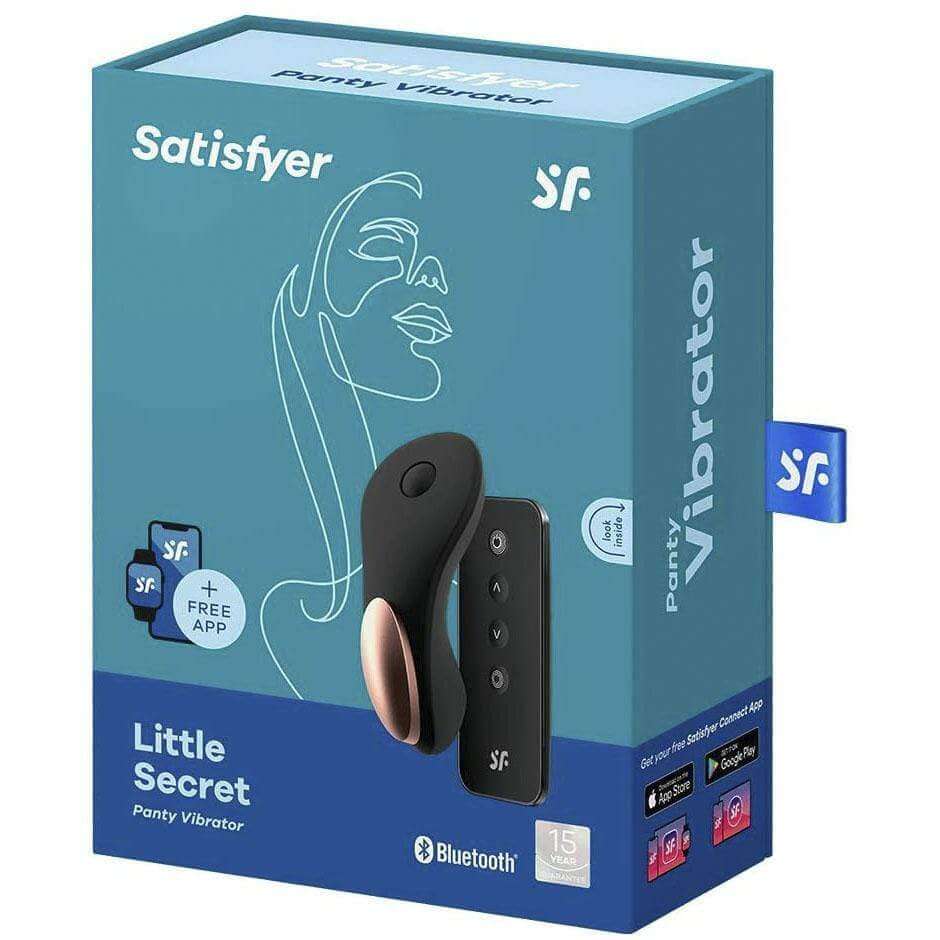 Satisfyer Little Secret Bluetooth Slip Vibrator - Black - Thorn & Feather