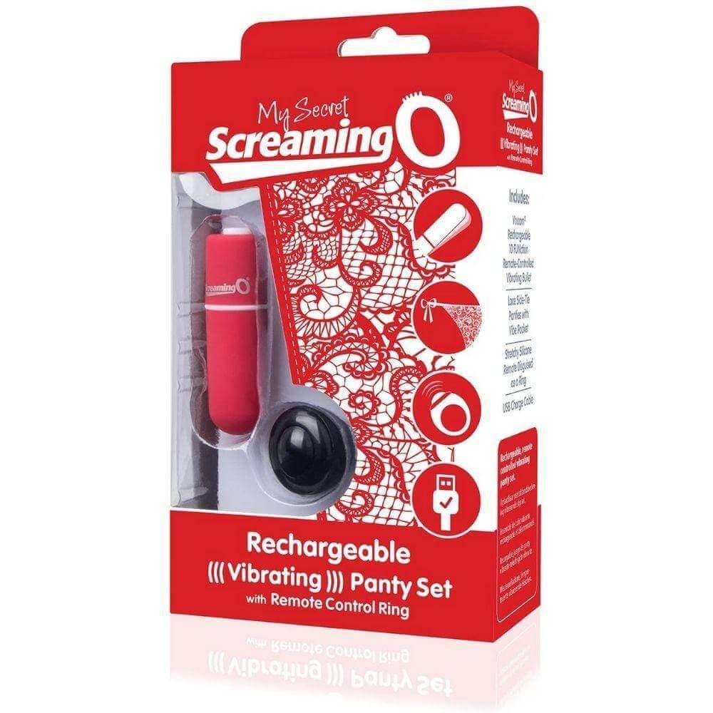 My Secret Rechargeable Remote Control Panty Vibe - Red - Thorn & Feather