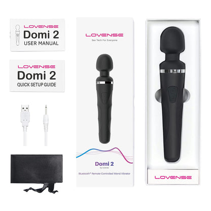 Lovense Domi 2 Bluetooth Wand - Black - Thorn & Feather