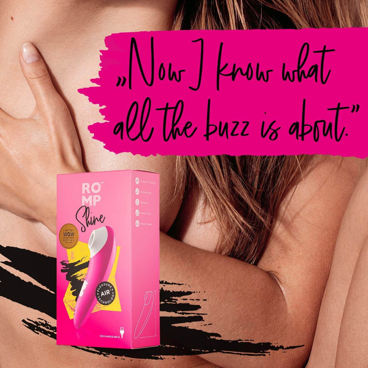 Romp Shine Clitoral Stimulator - Fuchsia - Thorn & Feather