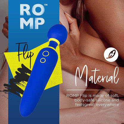 Romp Flip Wand Massager - Blue - Thorn & Feather