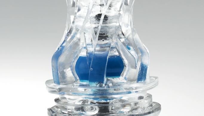 Tenga Aero Cobalt/Silver Ring Masturbator - Thorn & Feather