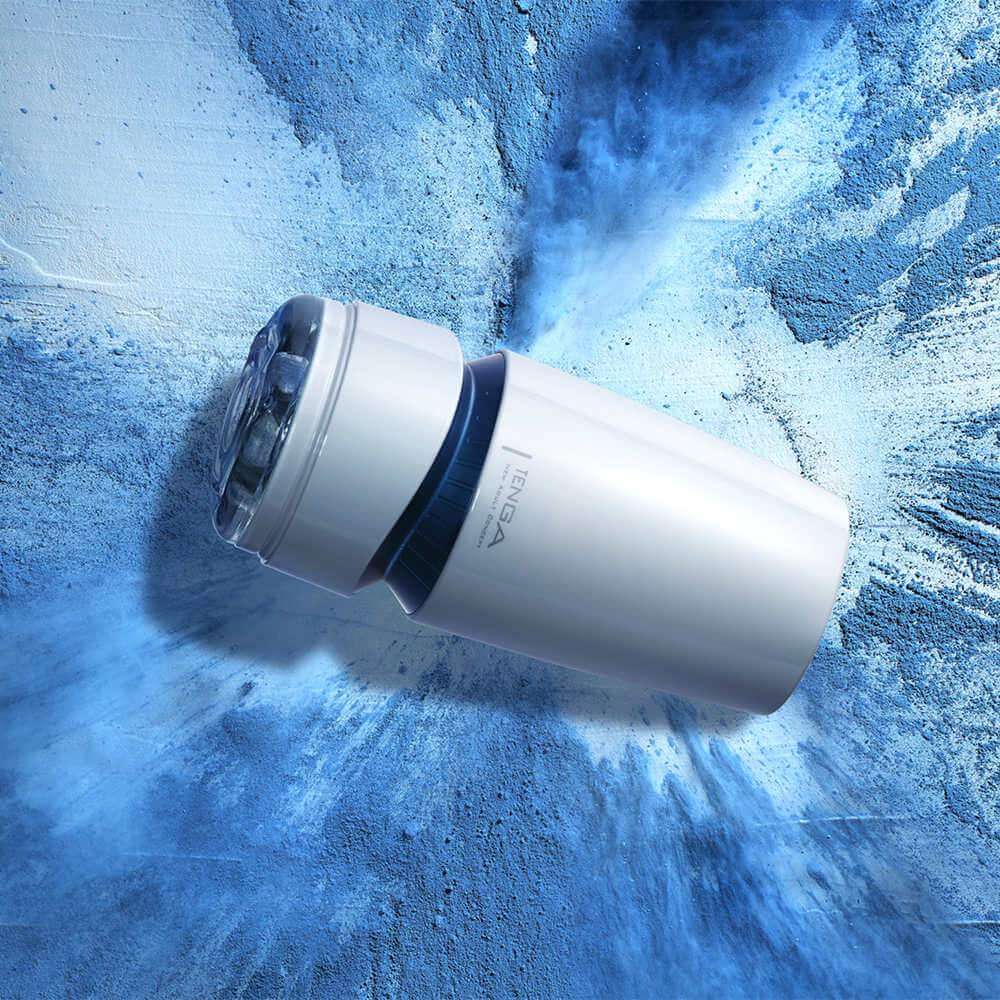 Tenga Aero Cobalt/Silver Ring Masturbator - Thorn & Feather