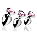 Pink Heart Gem Anal Plug Set - Thorn & Feather