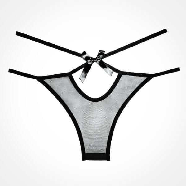 Allure Adore Naughty Vanilla Panty - Black, One Size - Thorn & Feather