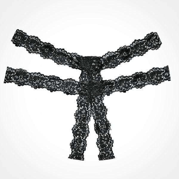 Allure Adore Southern Rhapsody Panty - Black, One Size - Thorn & Feather