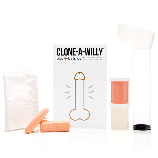 Clone a Willy DIY Vibrating Silicone Penis with Balls - Light Tone - Thorn & Feather
