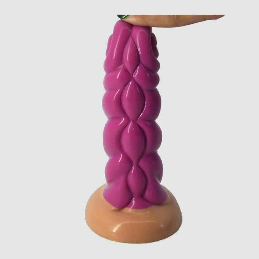 Silicone 6" Crooked Horn Dildo - Thorn & Feather