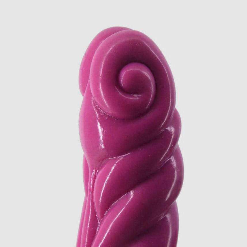 Silicone 6" Crooked Horn Dildo - Thorn & Feather