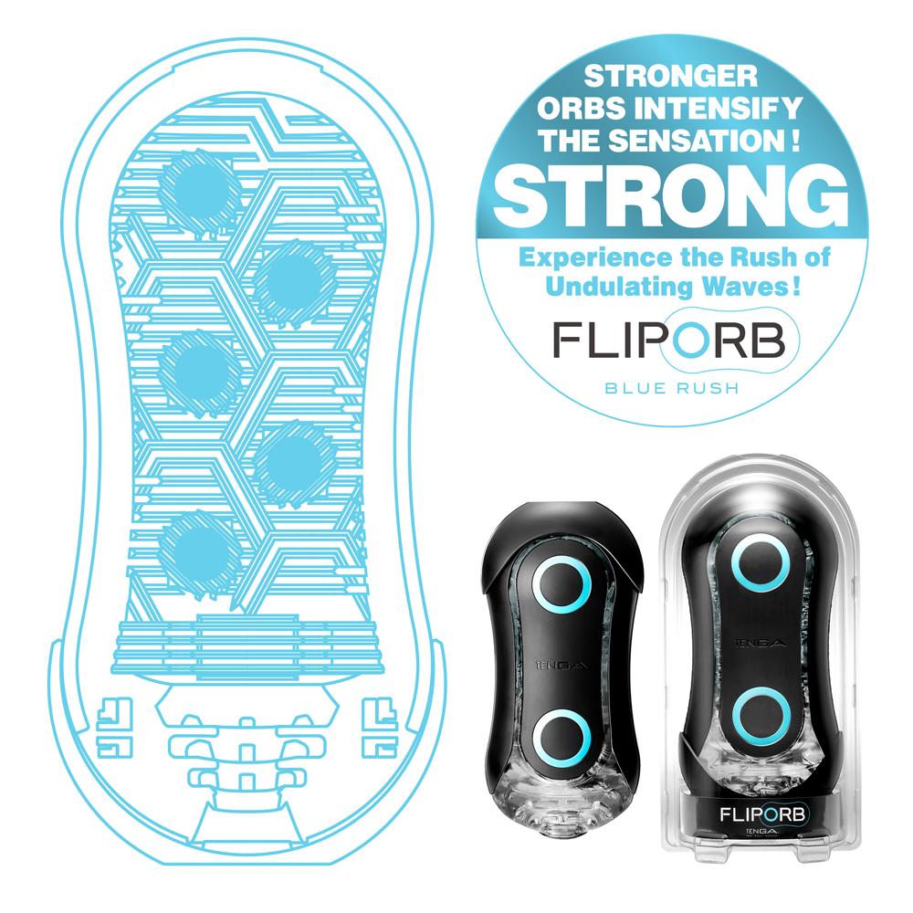 Tenga FLIP ORB STRONG - Blue Rush - Thorn & Feather