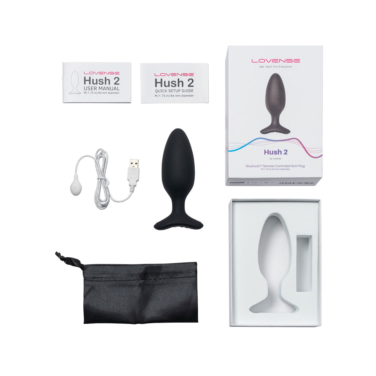 Lovense Hush 2 App controlled Vibrating Butt Plug 1 Inch Thorn