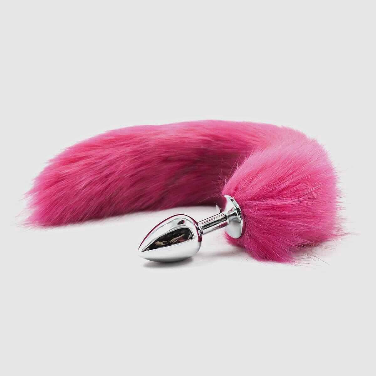 18" Pink Fox Tail Plug - Thorn & Feather