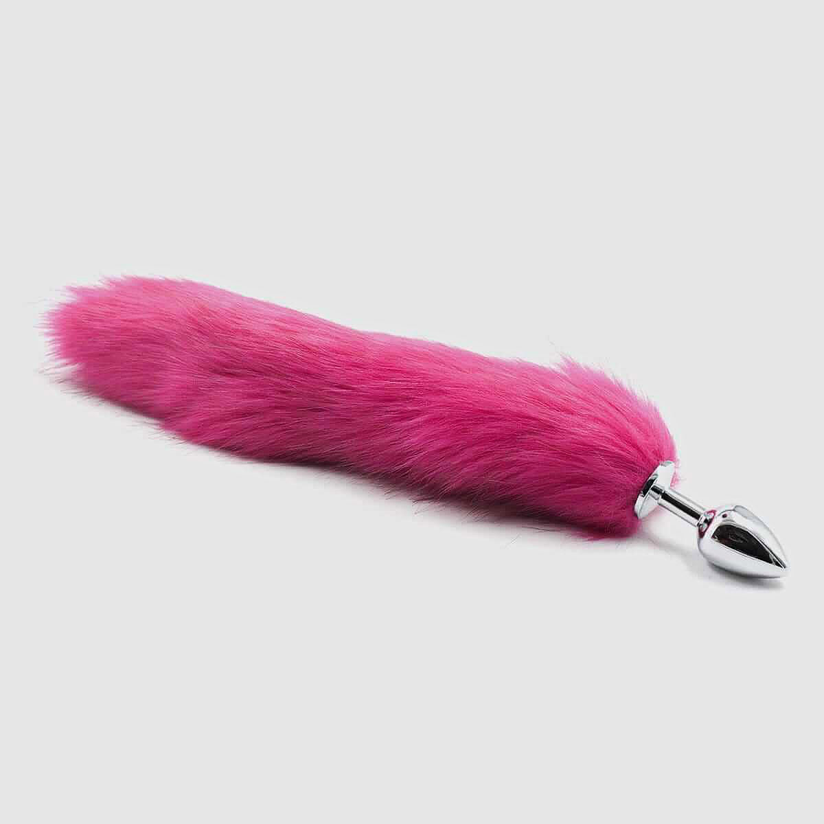 18" Pink Fox Tail Plug - Thorn & Feather