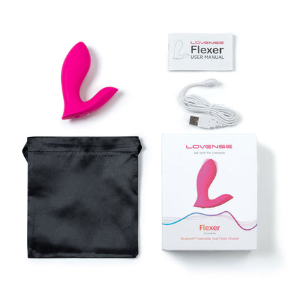 Lovense Flexer Bluetooth Insertable Dual Panty Vibrator - Thorn & Feather