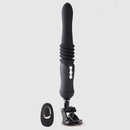 MAX USB Rechargable Silicone Thrusting Portable Love Machine - Black - Thorn & Feather