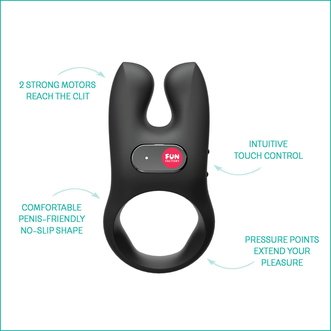 Fun Factory NŌS Vibrating Cock Ring - Thorn & Feather
