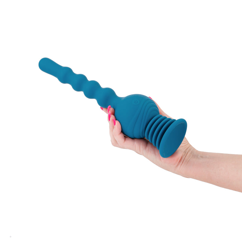 Revolution Hurricane Rotating Anal Vibe - Teal - Thorn & Feather