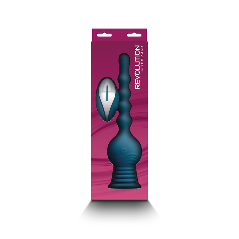 Revolution Hurricane Rotating Anal Vibe - Teal - Thorn & Feather