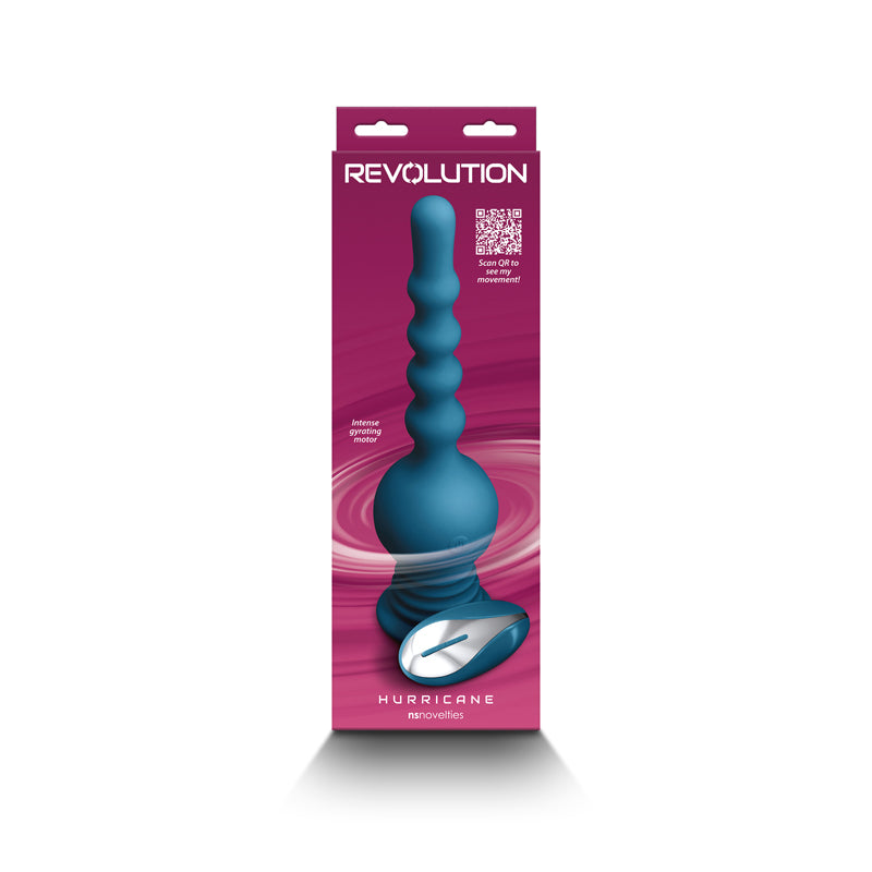 Revolution Hurricane Rotating Anal Vibe - Teal - Thorn & Feather