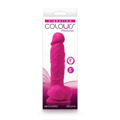 Colours Pleasures Vibrating 5" Silicone Dildo - Pink - Thorn & Feather