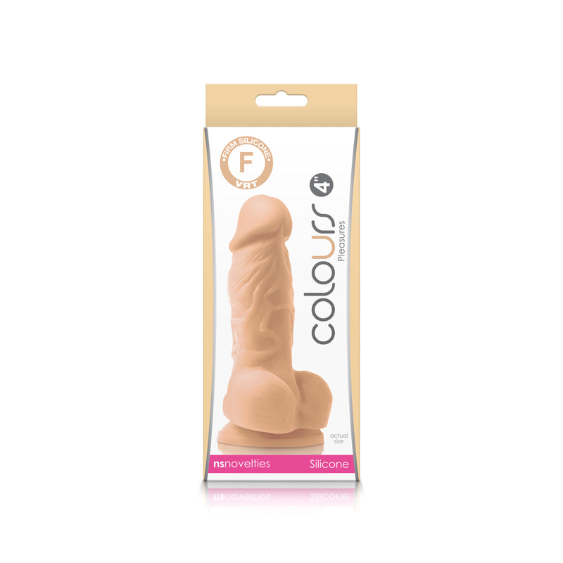 Colours Pleasures 4" Silicone Dildo - White - Thorn & Feather