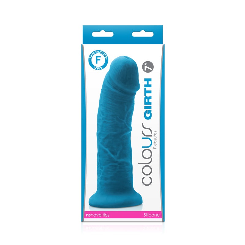 Colours Girth 8" Silicone Dildo - Blue - Thorn & Feather
