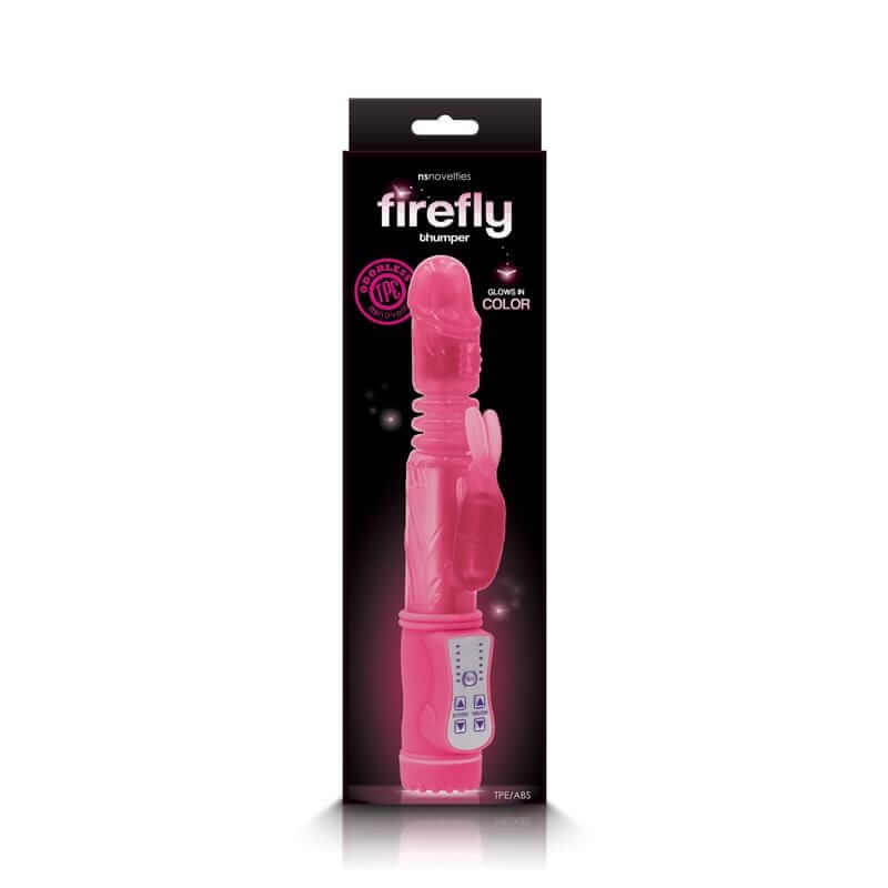 Firefly Thumper Glow In The Dark Rabbit Vibrator - Pink - Thorn & Feather