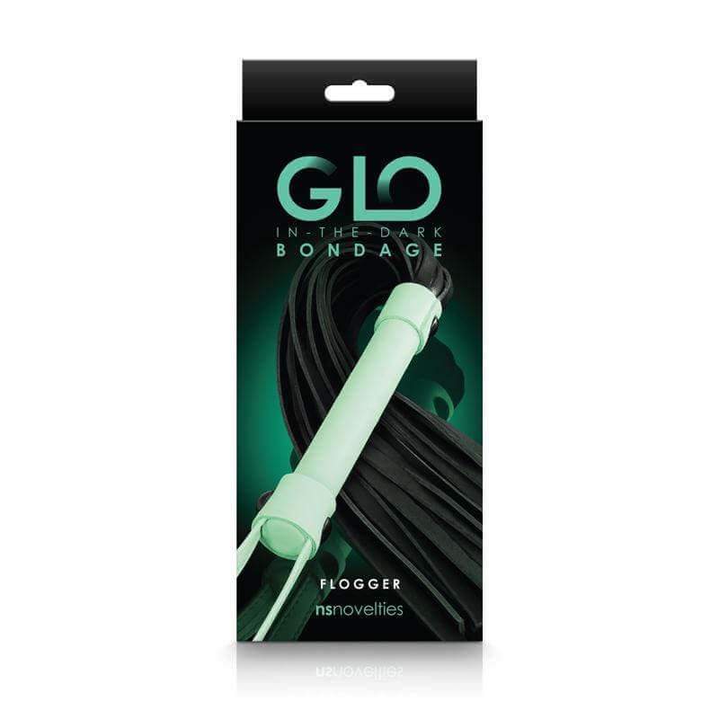 GLO Bondage Flogger - Green - Thorn & Feather