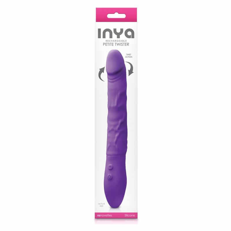 INYA Petite Twister Vibrating Dildo - Purple - Thorn & Feather Sex Toy Canada