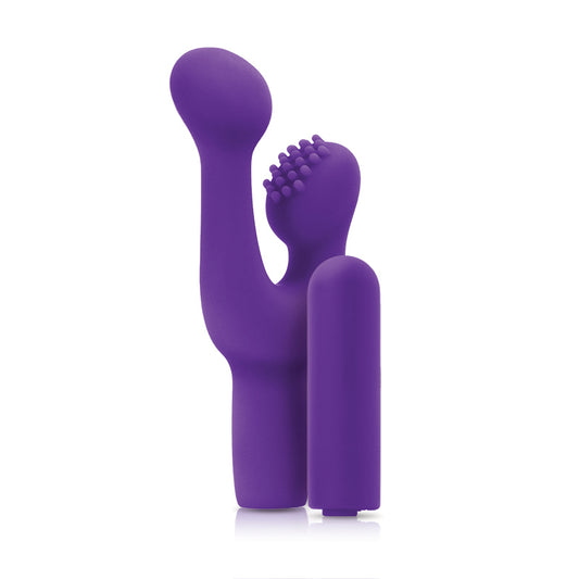INYA Finger Fun Silicone Vibrating Clitoral Stimulator - Purple - Thorn & Feather Sex Toy Canada