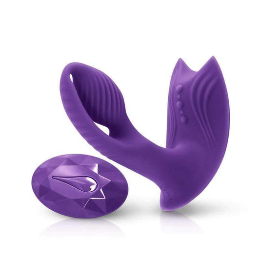 INYA Bump-N-Grind Remote Control Warming Vibrator - Purple - Thorn & Feather