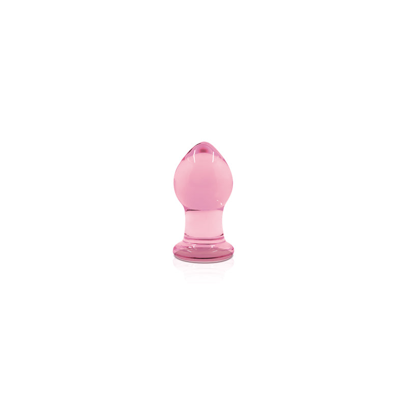 Crystal Glass Butt Plug - Small, Pink - Thorn & Feather Sex Toy Canada
