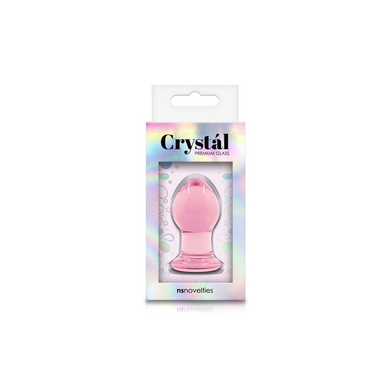 Crystal Glass Butt Plug - Small, Pink - Thorn & Feather Sex Toy Canada