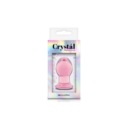 Crystal Glass Butt Plug - Small, Pink - Thorn & Feather