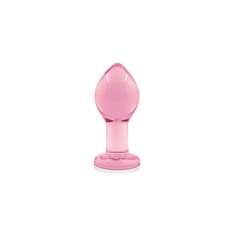 Crystal Glass Butt Plug - Large, Pink - Thorn & Feather Sex Toy Canada