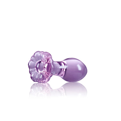 Crystal Flower Butt Plug - Purple - Thorn & Feather