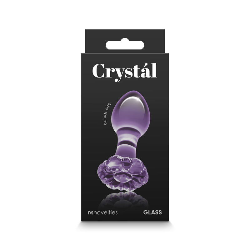 Crystal Flower Butt Plug - Purple - Thorn & Feather