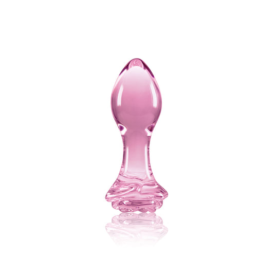 Crystal Rose Butt Plug - Pink - Thorn & Feather Sex Toy Canada
