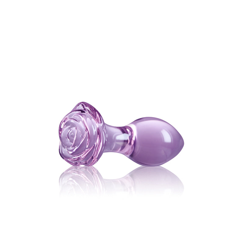 Crystal Rose Butt Plug - Purple - Thorn & Feather