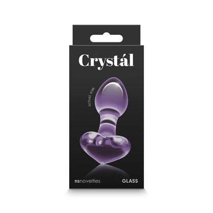 Crystal Heart Butt Plug - Purple - Thorn & Feather