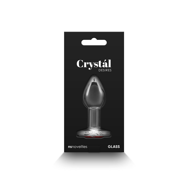 Crystal Desires Red Heart Glass Plug - Small - Thorn & Feather