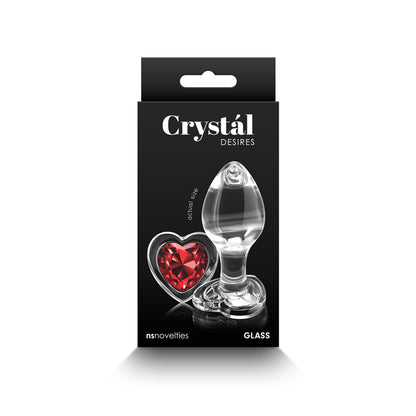 Crystal Desires Red Heart Glass Plug - Medium - Thorn & Feather