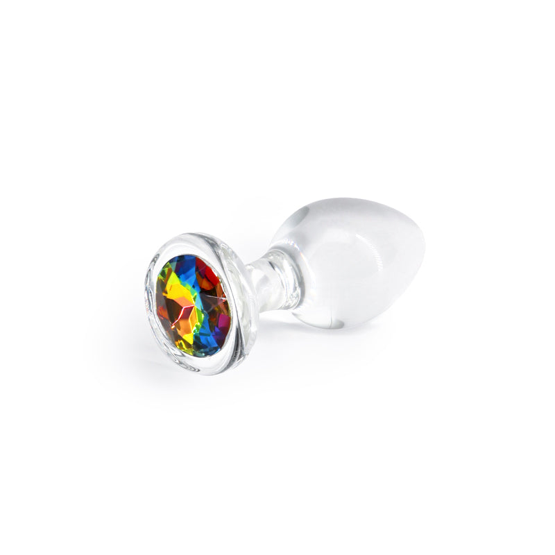 Crystal Desires Rainbow Gem Glass Plug - Medium