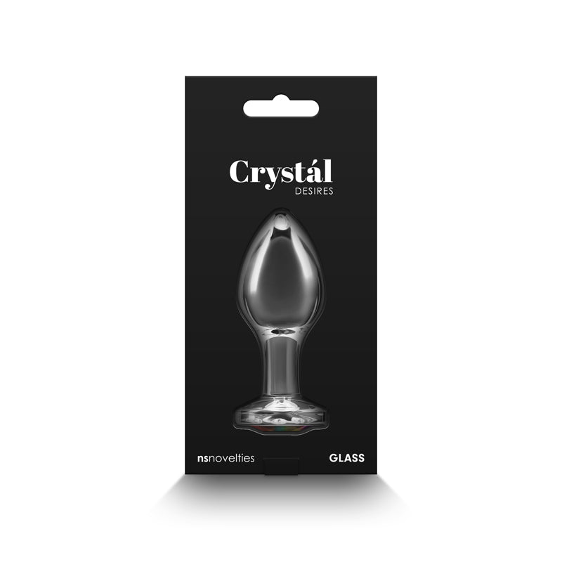 Crystal Desires Rainbow Gem Glass Plug - Medium