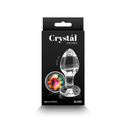 Crystal Desires Rainbow Gem Glass Plug - Medium - Thorn & Feather